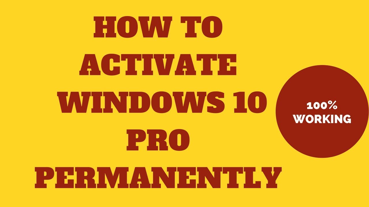 Windows 10 Pro Serial Key 100 Working